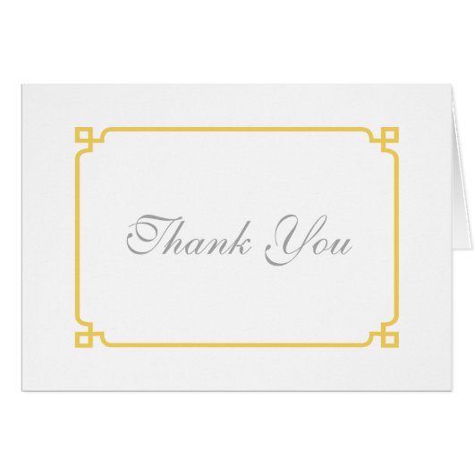 Yellow Deco Chic Wedding Bedankt (Voorkant Horizontaal)