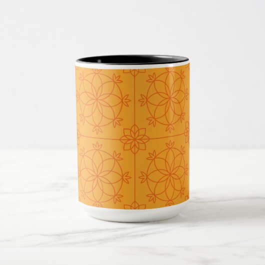 Yellow Decorative mandala art geometric Pattern Mok (Midden)