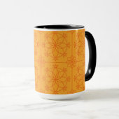 Yellow Decorative mandala art geometric Pattern Mok (Voorkant rechts)