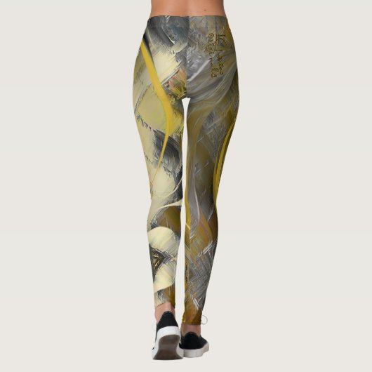 Yellow Designer Leggings (Achterkant)