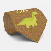 Yellow Dino Stropdas (Opgerold)