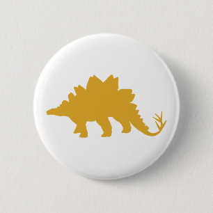 Yellow Dinosaur Ronde Button 5,7 Cm