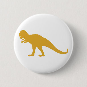 Yellow Dinosaur Ronde Button 5,7 Cm