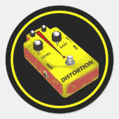 Yellow Distortion Ronde Sticker (Voorkant)