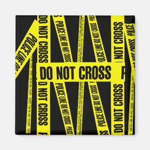 Yellow Do Not Cross Crime Scene Tape Danger Areas Magneet