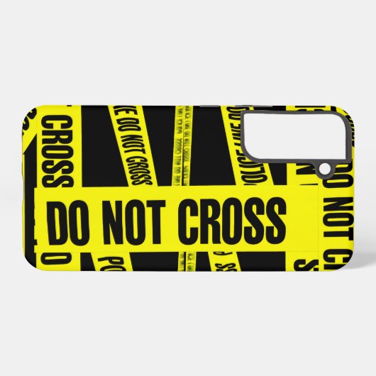 Yellow Do Not Cross Crime Scene Tape Danger Areas Samsung Galaxy Hoesje (Achterkant horizontaal)