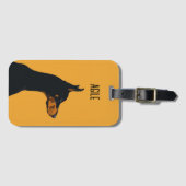 Yellow Doberman Bagagelabel (Voorkant (horizontaal))