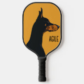 Yellow Doberman Pickleball Paddle (Voorkant)