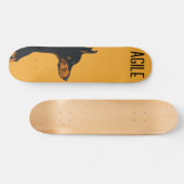 Yellow Doberman Skateboard (Horizontaal)