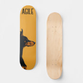 Yellow Doberman Skateboard (Voorkant)