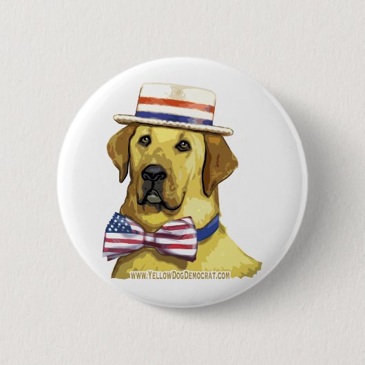 Yellow Dog Democraat Button (Voorkant)