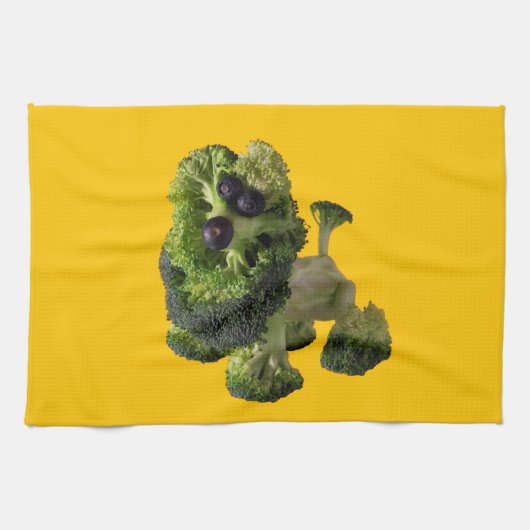 Yellow dog kitchen towel. theedoek (Horizontaal)