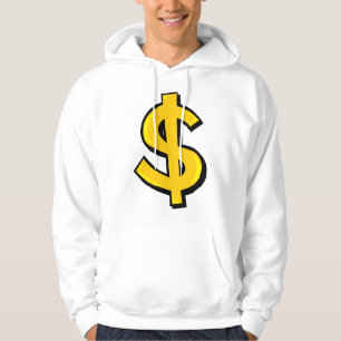 Yellow Dollar-symbool Hoodie