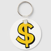 Yellow Dollar-symbool Sleutelhanger (Achterkant)
