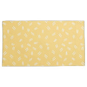 Yellow Doodle Pattern Pair Of Pillowcases Kussensloop (Voorkant-Rechts)