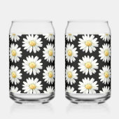 Yellow Dotted Daisy's Blikvorm Glas (Links)