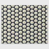 Yellow Dotted Daisy's Cadeaupapier (Vlak)