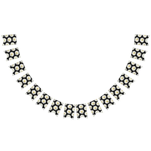 Yellow Dotted Daisy's Vlaggetjes (Alle)