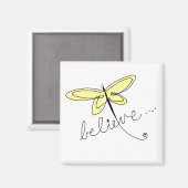Yellow Dragonfly Magnet Magneet (Voorkant / Achterkant)
