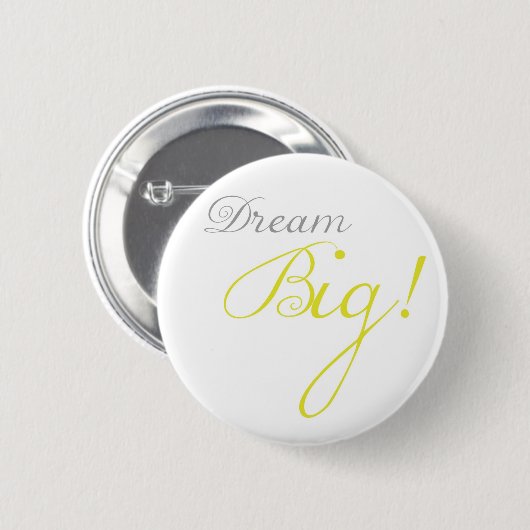 Yellow Dream Big Motivatie Button (Voorkant /achterkant)