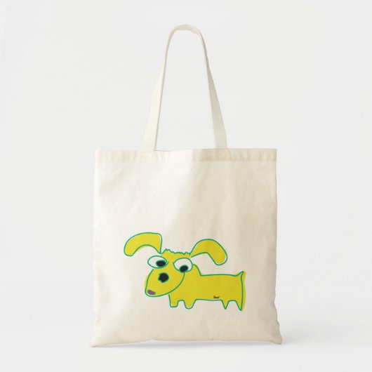 Yellow Droopy Ear Dog Canvas tas (Voorkant)