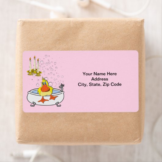 Yellow Duck Bath Time Labels (Insitu)