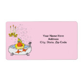 Yellow Duck Bath Time Labels (Voorkant)