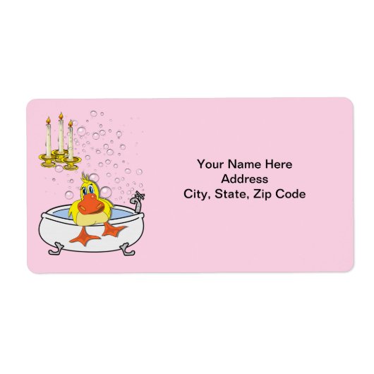 Yellow Duck Bath Time Labels (Voorkant)