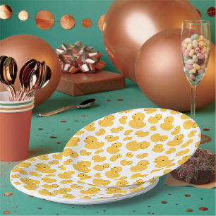 Yellow Duck Bubble Bath Patterned Paper Bord