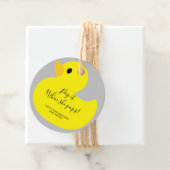 Yellow Duck Pop het als ze pop Bedankjes Labels (In situ)