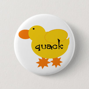 Yellow Duck Quack Ronde Button 5,7 Cm
