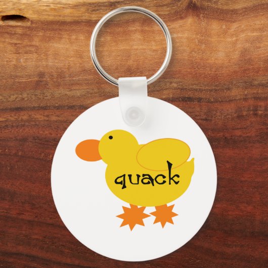 Yellow Duck Quack Sleutelhanger (Voorkant)