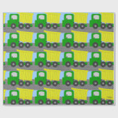 Yellow Dump Truck Cadeaupapier (Vlak)