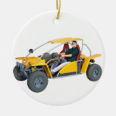 Yellow Dune Buggy Keramisch Ornament (Voorkant)
