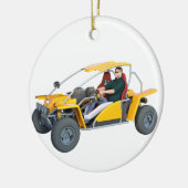 Yellow Dune Buggy Keramisch Ornament (Links)