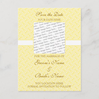 Yellow Eggshell Bewaar de datum Briefkaart