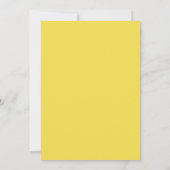 Yellow Elegant Weddenschap Calligraphy Script Chic Save The Date (Achterkant)