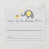 Yellow Elephant Baby shower Advies voor Moeder Kaa
