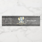 Yellow Elephant bouteille d'eau étiquette pour fil (Étiquettes simples)