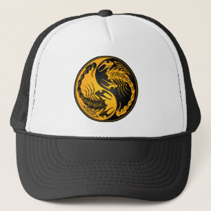 Yellow en Black Yin Yang Scorpions Trucker Pet