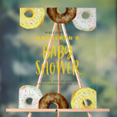 Yellow en Chocolate Donuts Baby shower Welkom Acryl Bord (Neutraal)