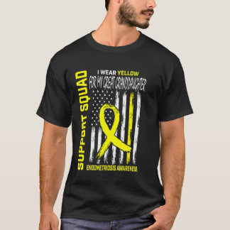 Yellow Endometriosis Awareness Great Granddaughter T-shirt
