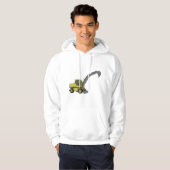 Yellow Excavator Construction Machinery Hoodie (Voorkant volledig)