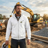 Yellow Excavator Construction Machinery Hoodie