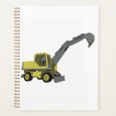 Yellow Excavator Construction Machinery Planner (Voorkant)