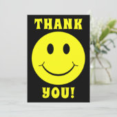 Yellow Face Smile Hartelijk dank Bedankkaart (Staand voorkant)