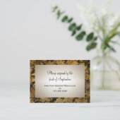 Yellow Fallen Leaves Wedding RSVP Response Kaart (Staand voorkant)