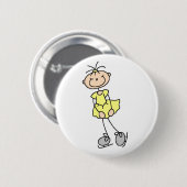 Yellow Figuur Skater Button (Voorkant /achterkant)
