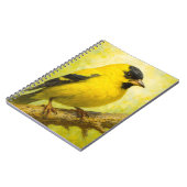 Yellow Finch Notebook | Goldfinch Bird Art Journal (Côté gauche)