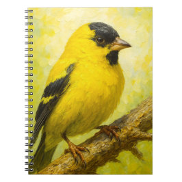 Yellow Finch Notebook | Goldfinch Bird Art Journal Notitieboek